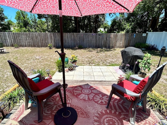 7861 Raintree Dr, New Port Richey, FL 34653 - view of patio featuring grilling area