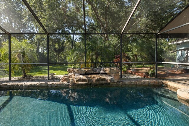 3609 Montclair Dr, New Port Richey, FL 34655 - swimming pool featuring a lanai and a patio