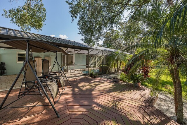 3609 Montclair Dr, New Port Richey, FL 34655 - deck with a lanai