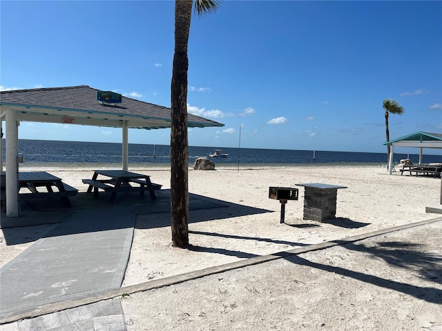 4726 Marine Pkwy Unit 104, New Port Richey, FL 34652 - view of community with a gazebo and view of water and beach