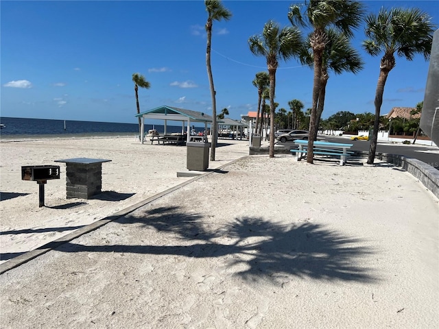 4726 Marine Pkwy Unit 104, New Port Richey, FL 34652 - surrounding community with view of water and beach and a gazebo