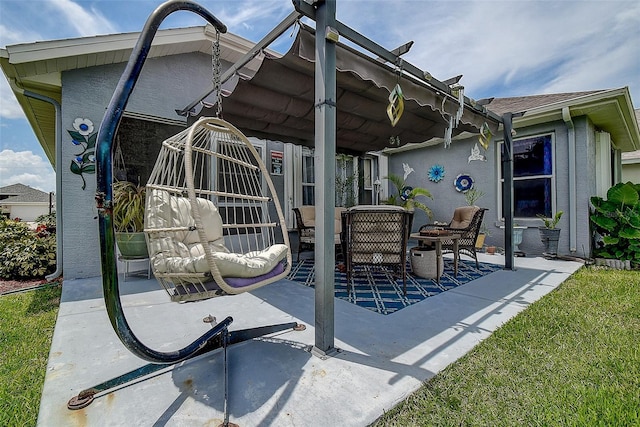 14011 Shoal Dr, Hudson, FL 34667 - view of patio featuring a pergola