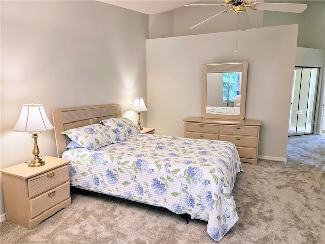3627 Muirfield Ct Unit 3627, New Port Richey, FL 34655 - bedroom featuring light carpet, ceiling fan, and baseboards