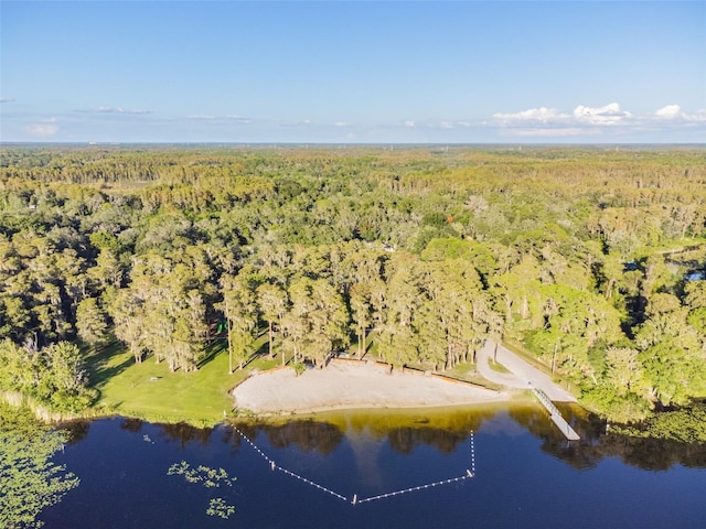 8755 Marigold Dr, New Port Richey, FL 34654 - aerial view of property and surrounding area featuring a forest and a large body of water