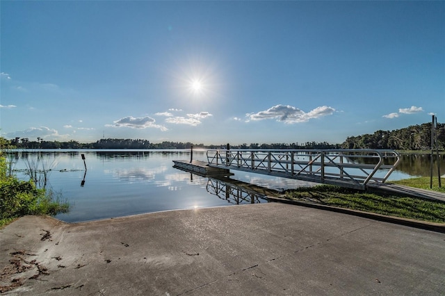 8755 Marigold Dr, New Port Richey, FL 34654 - dock area featuring a boat ramp and a water view