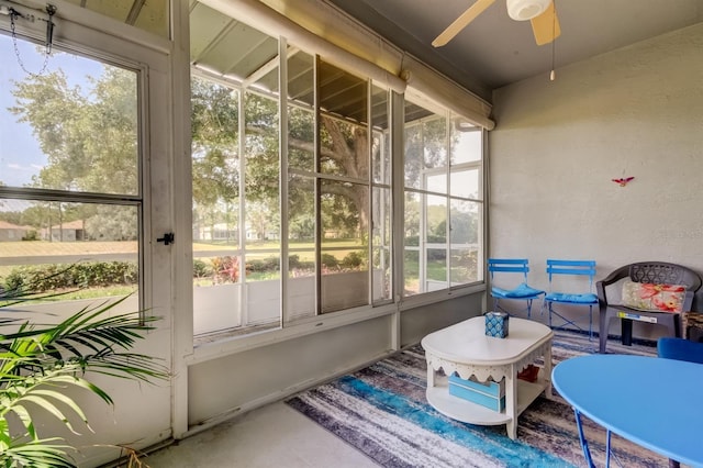 14466 Tamarind Loop, Spring Hill, FL 34609 - sunroom with ceiling fan and healthy amount of natural light