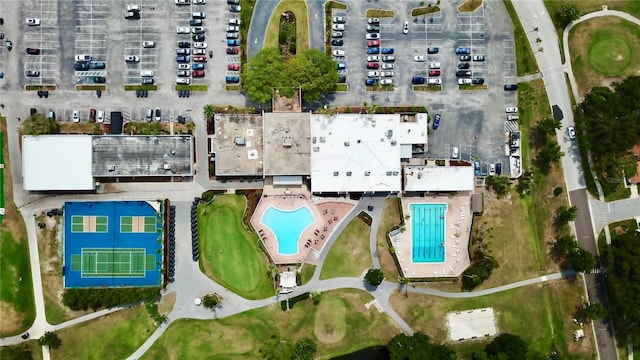 9200 Turnberry Ct, New Port Richey, FL 34655 - aerial view of property and surrounding area with a pool area
