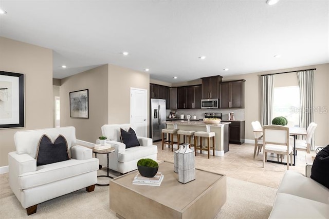 1723 W Palms Dr, Port Charlotte, FL 33953 - living room with baseboards and recessed lighting