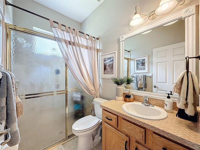 13248 Linzia Ln, Spring Hill, FL 34609 - full bath with a shower stall, vanity, and toilet