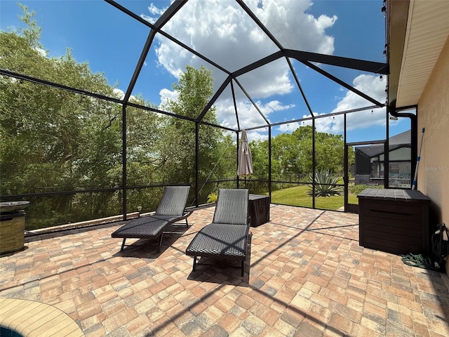 13248 Linzia Ln, Spring Hill, FL 34609 - view of patio with glass enclosure