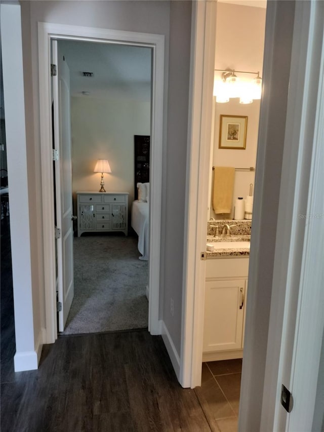 9967 Patrician Dr, New Port Richey, FL 34655 - hall featuring a sink