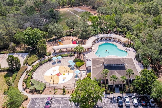4094 Braemere Dr, Spring Hill, FL 34609 - aerial view of a pool area
