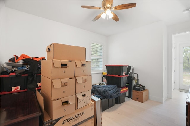 10380 Yellow Hammer Rd, Weeki Wachee, FL 34614 - storage area with a ceiling fan