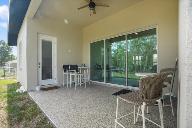 10380 Yellow Hammer Rd, Weeki Wachee, FL 34614 - view of patio featuring a ceiling fan