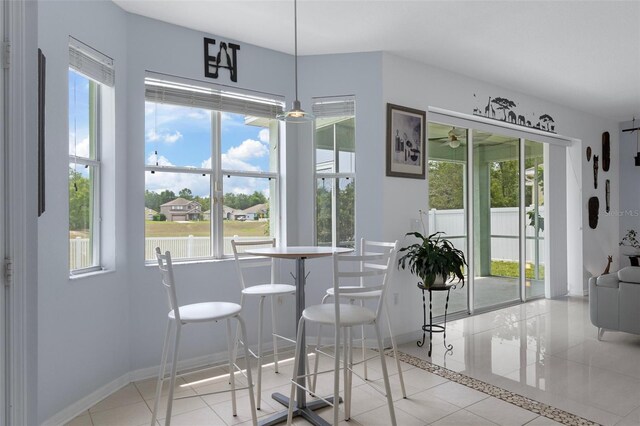 4215 Maplehurst Way, Spring Hill, FL 34609 - dining area with plenty of natural light, baseboards, and tile patterned floors
