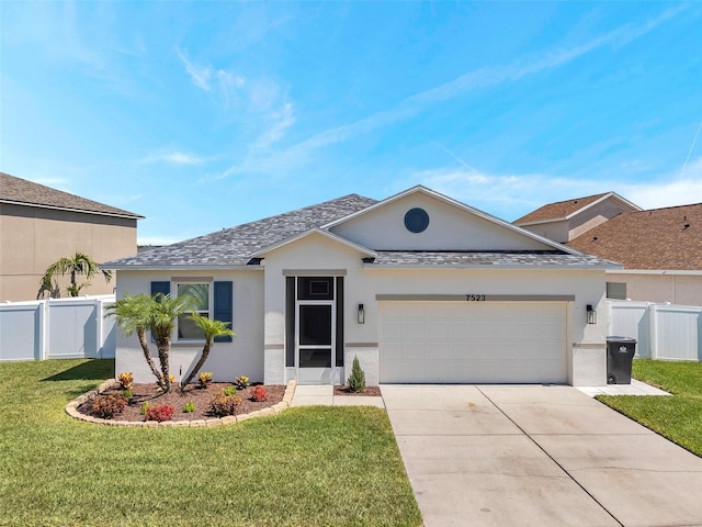 7523 Tangle Brook Blvd, Gibsonton, FL 33534 - ranch-style house with an attached garage, stucco siding, and concrete driveway