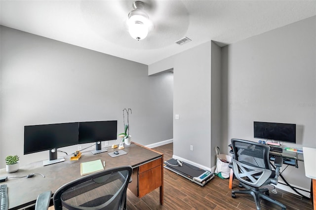 7523 Tangle Brook Blvd, Gibsonton, FL 33534 - office area featuring wood finished floors and baseboards