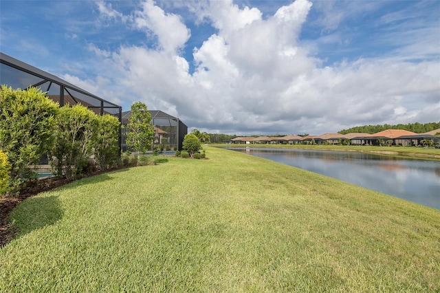 3051 Francoa Dr, Odessa, FL 33556 - view of green lawn featuring a water view