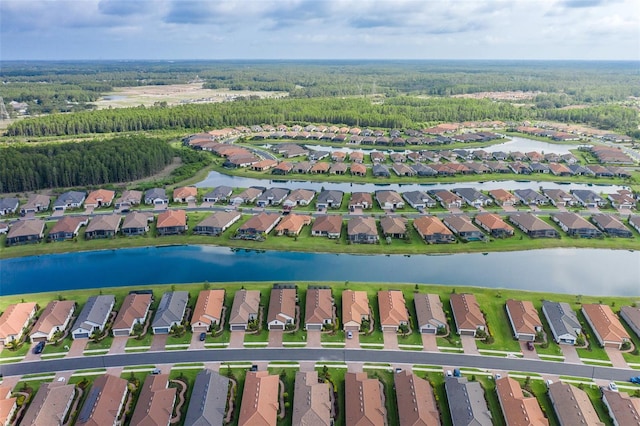 3051 Francoa Dr, Odessa, FL 33556 - aerial view of property's location with nearby suburban area, a nearby body of water, and a forest