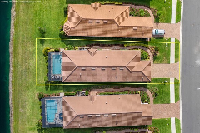 3051 Francoa Dr, Odessa, FL 33556 - aerial view of property and surrounding area with property parcel outlined
