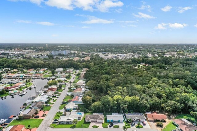 4468 Rudder Way, New Port Richey, FL 34652 - aerial perspective of suburban area with a nearby body of water