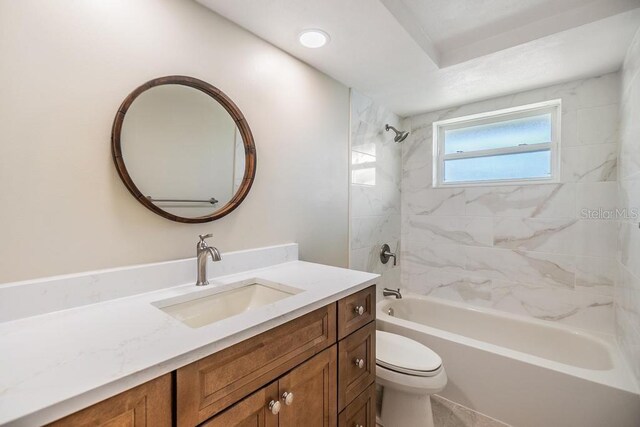 4468 Rudder Way, New Port Richey, FL 34652 - full bath featuring vanity, washtub / shower combination, and toilet