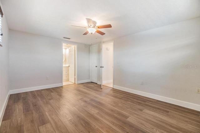 4468 Rudder Way, New Port Richey, FL 34652 - spare room featuring a ceiling fan, baseboards, and wood finished floors