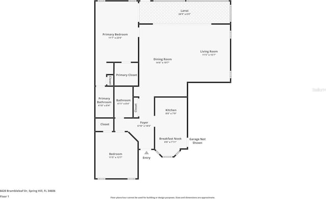6620 Brambleleaf Dr, Spring Hill, FL 34606 - floor plan / room layout