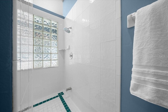 10044 Twelve Oaks Ct, Weeki Wachee, FL 34613 - bathroom featuring healthy amount of natural light and tiled shower