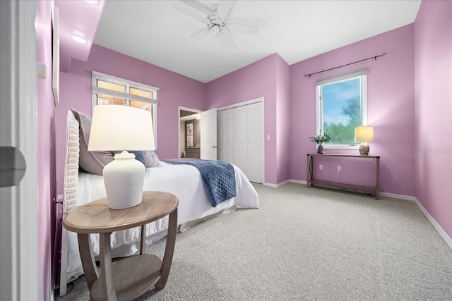 10044 Twelve Oaks Ct, Weeki Wachee, FL 34613 - bedroom with carpet, baseboards, and a closet