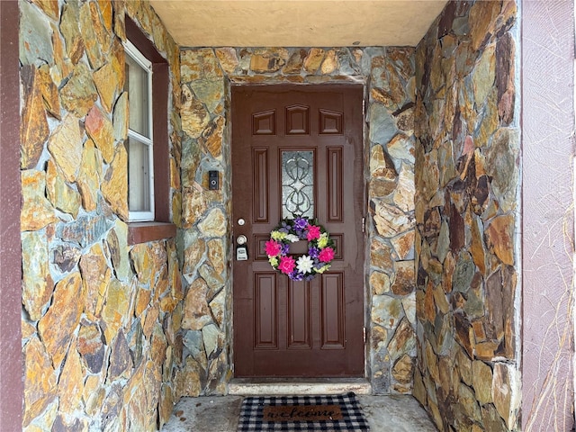 7119 Lenape Cir, New Port Richey, FL 34653 - entrance to property featuring stone siding