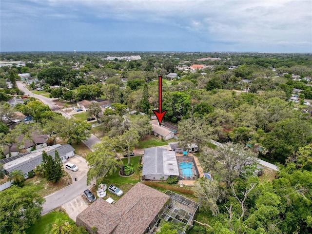 7119 Lenape Cir, New Port Richey, FL 34653 - aerial view of property's location featuring a pool