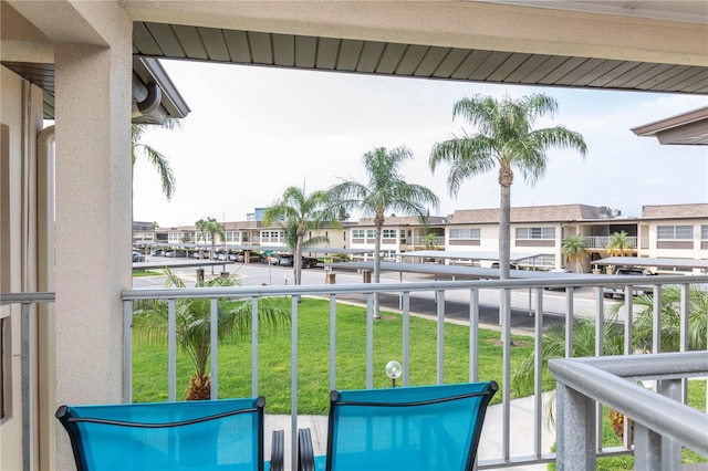 5123 Topaz Ln Unit 206, New Port Richey, FL 34652 - balcony featuring a residential view