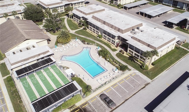 5123 Topaz Ln Unit 206, New Port Richey, FL 34652 - bird's eye view of a pool
