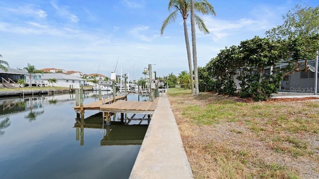1024 Spindle Palm Way, Apollo Beach, FL 33572 - dock featuring a water view