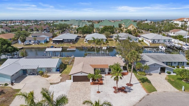 1024 Spindle Palm Way, Apollo Beach, FL 33572 - aerial view of residential area featuring a large body of water