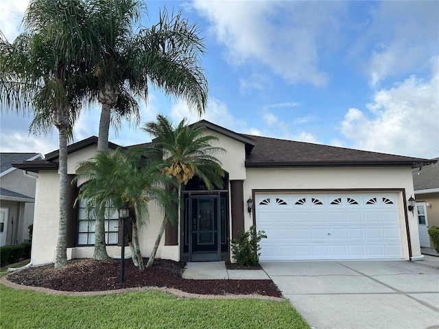 11520 Lounds Ct, New Port Richey, FL 34654 - single story home featuring stucco siding, concrete driveway, and a garage