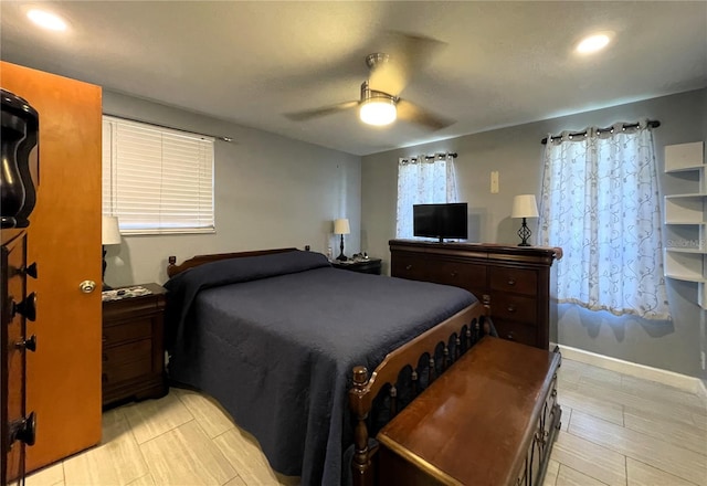 7534 Briarwood Dr, Port Richey, FL 34668 - bedroom featuring a ceiling fan and recessed lighting