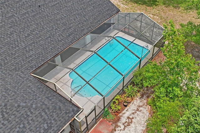 128 Oak Lake Dr, Spring Hill, FL 34608 - bird's eye view of a pool area