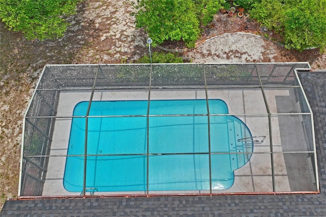 128 Oak Lake Dr, Spring Hill, FL 34608 - bird's eye view of a pool area