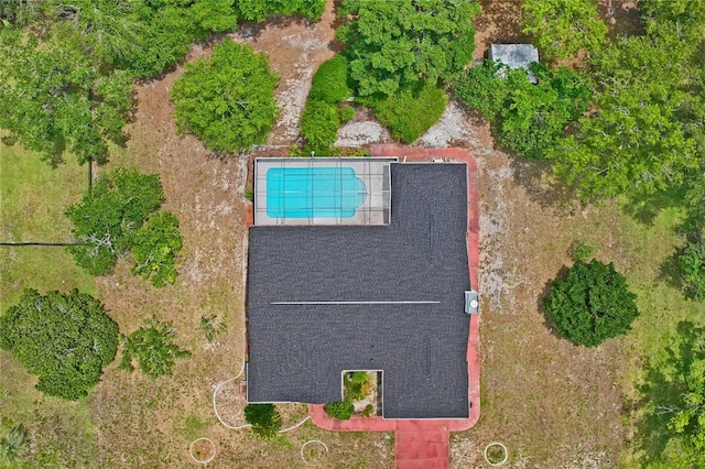 128 Oak Lake Dr, Spring Hill, FL 34608 - view from above of property featuring a pool area