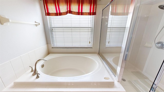 22316 Red Jacket Ln, Land O Lakes, FL 34639 - full bathroom featuring a bath and a stall shower