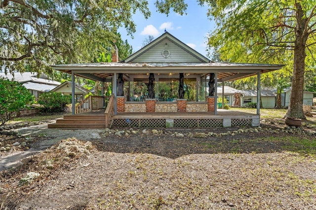 10844 W Yulee Dr, Homosassa, FL 34448 - view of front facade featuring covered porch