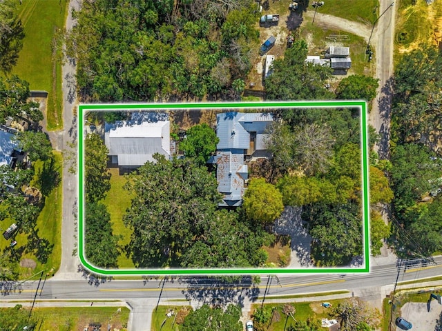 10844 W Yulee Dr, Homosassa, FL 34448 - aerial view of property and surrounding area with property boundaries highlighted