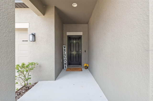 12313 Criollo Rd, Spring Hill, FL 34610 - property entrance with stucco siding