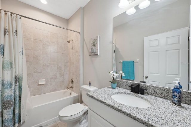 12313 Criollo Rd, Spring Hill, FL 34610 - full bathroom with toilet, vanity, and shower / tub combo