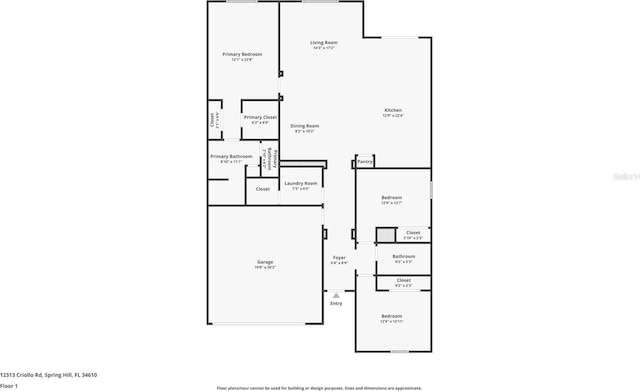 12313 Criollo Rd, Spring Hill, FL 34610 - room layout