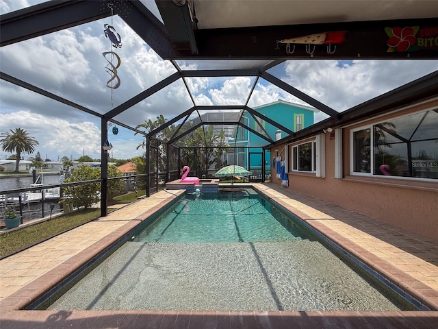 6601 Nautical Isle, Hudson, FL 34667 - outdoor pool with a patio and glass enclosure