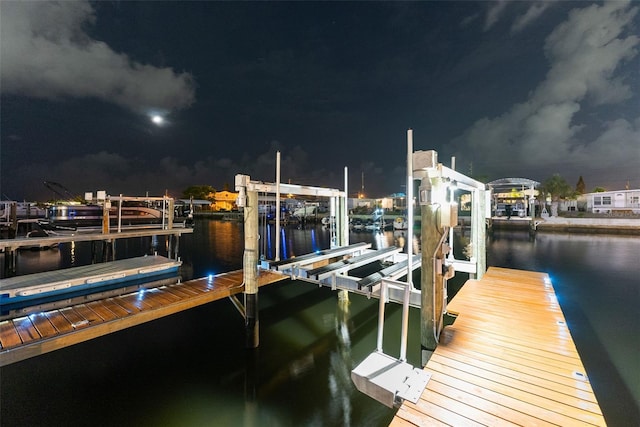 6601 Nautical Isle, Hudson, FL 34667 - dock with boat lift and a water view