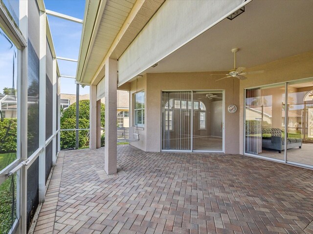 13922 Talmage Loop, Hudson, FL 34667 - unfurnished sunroom featuring ceiling fan